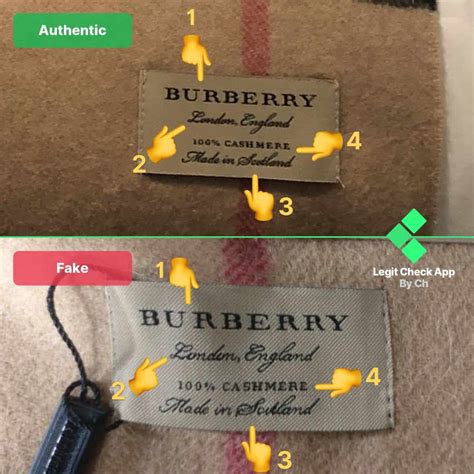 how to tell real burberry scarf from fake|genuine burberry label.